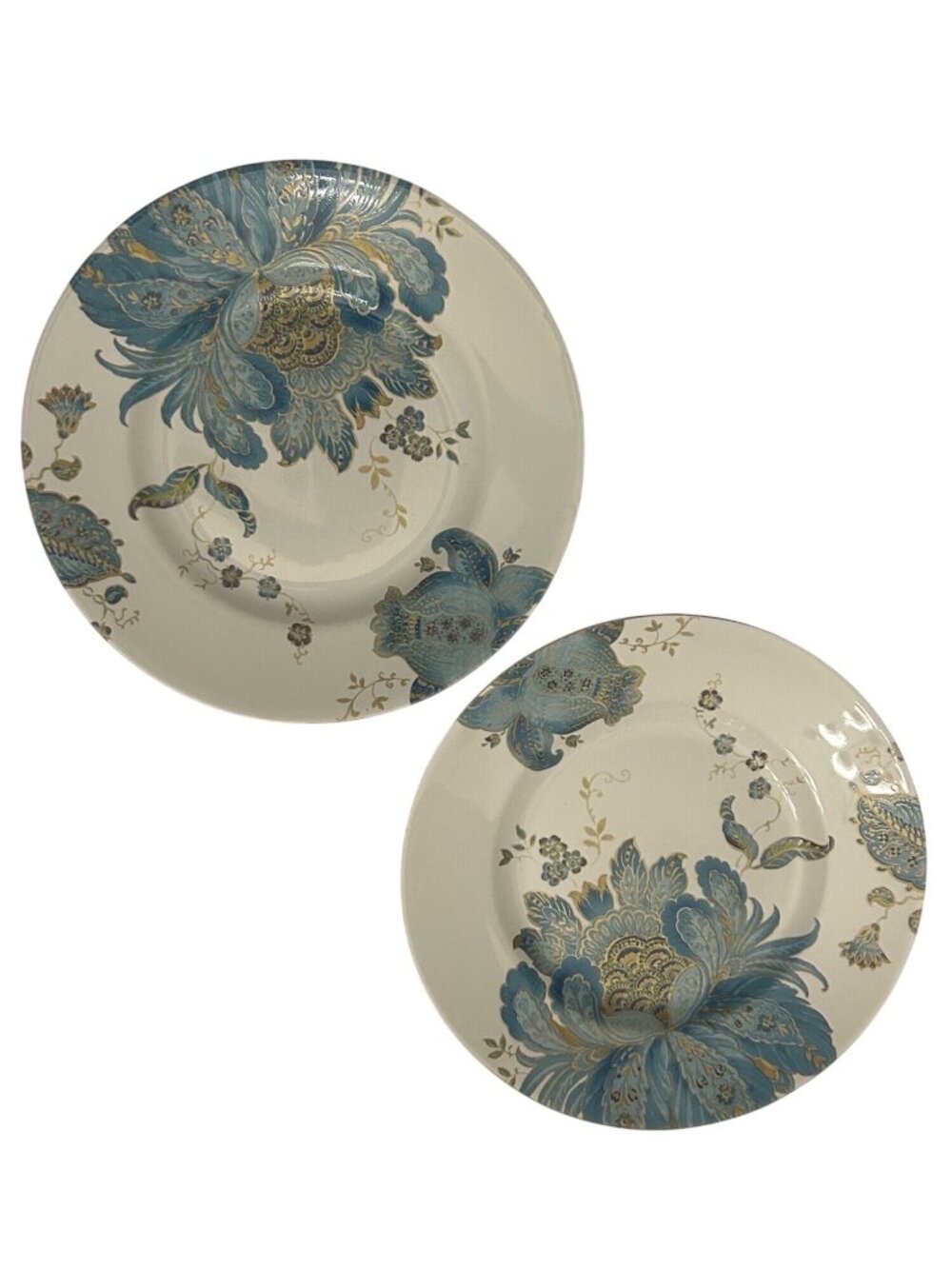 222 Fifth Eliza Teal Fine China 8.5" Salad Plate Porcelain SET of 2